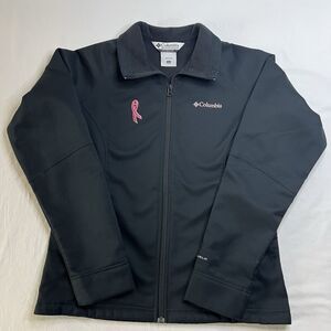 Columbia Breast Cancer Awareness Logo Colab Medium Omni-Shield Black Jacket Coat